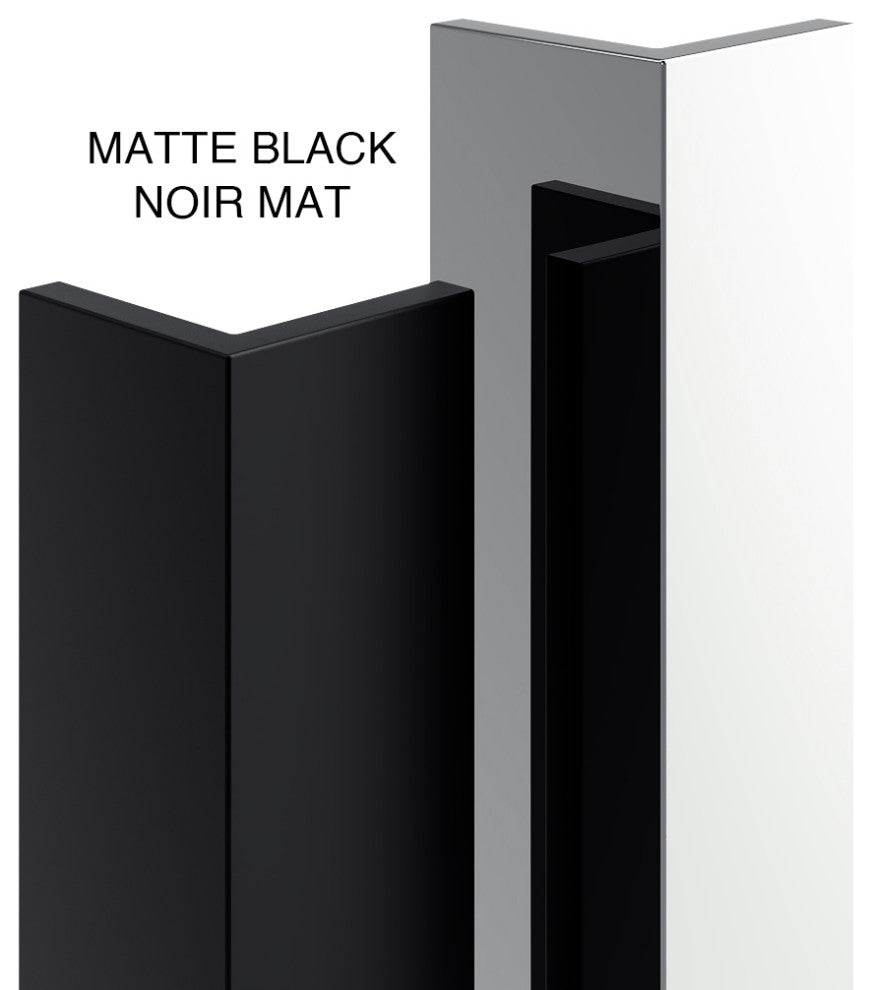 Mona-36-BLK-NW Shower Kit No Walls