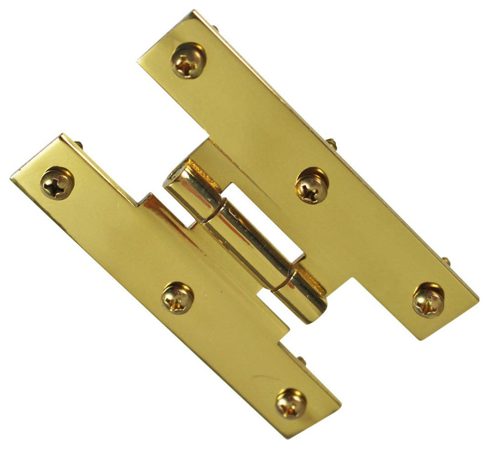 3" Solid Brass Cabinet H Hinge Offset PVD Long Lasting Finish Pack of 2