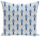 Friendship Floral Geometric Print Pillow, Azure, 26"x26"