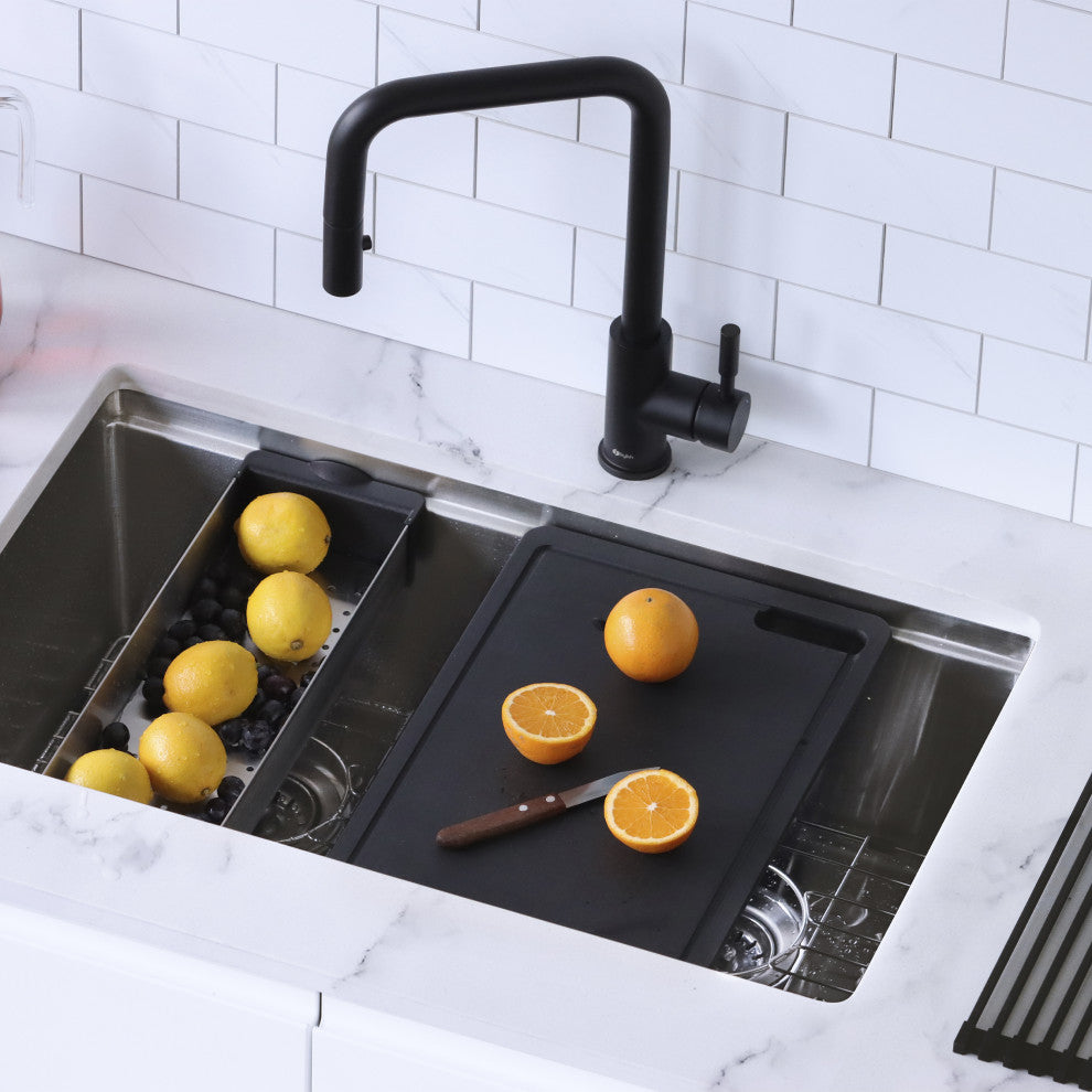 STYLISH Workstation Sink Black Cutting Board A-917