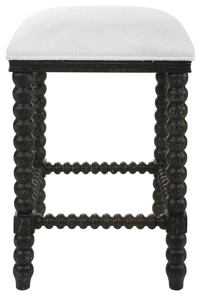 Uttermost Pryce 15 x 26" Backless Black Counter Stool