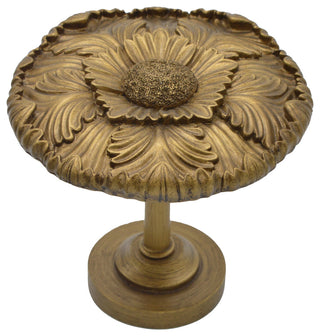 Large Dahlia Medallion Drapery Holdback, Renaissance Gold