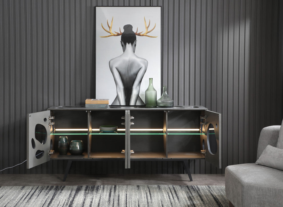 Modrest Amenia Gray Buffet