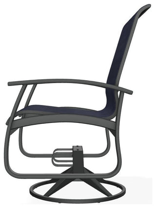 Belle Isle Sling Outdoor Swivel Rocker, Bark/Graphite