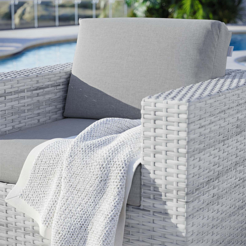 Convene Outdoor Patio Armchair Light Gray Gray
