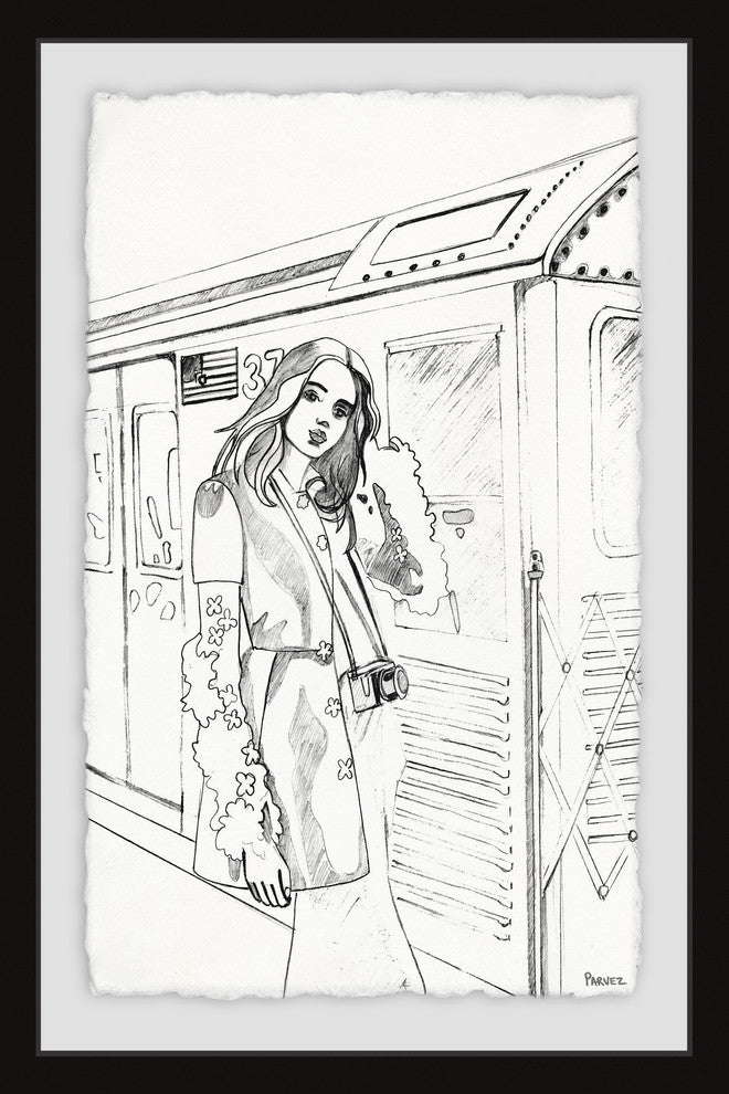 "Tram Fashion" Framed Painting Print, 30"x45"