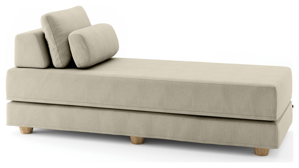 Jaxx Balshan Chaise Lounge Daybed, Ivory