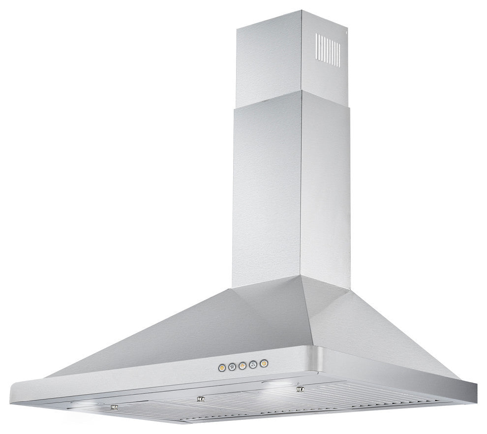 2-Piece Kitchen, 36" 240V Dual Fuel Range and 36" Wall Mount Range Hood