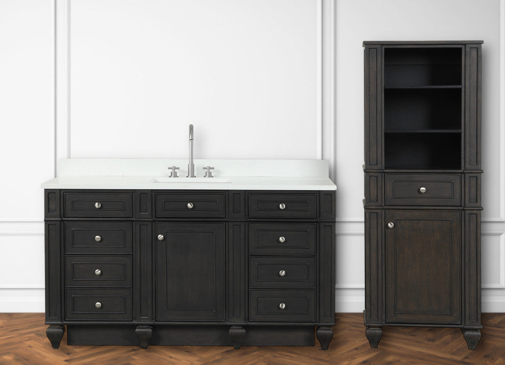 Winston Traditional Brown 60" Single Vanity