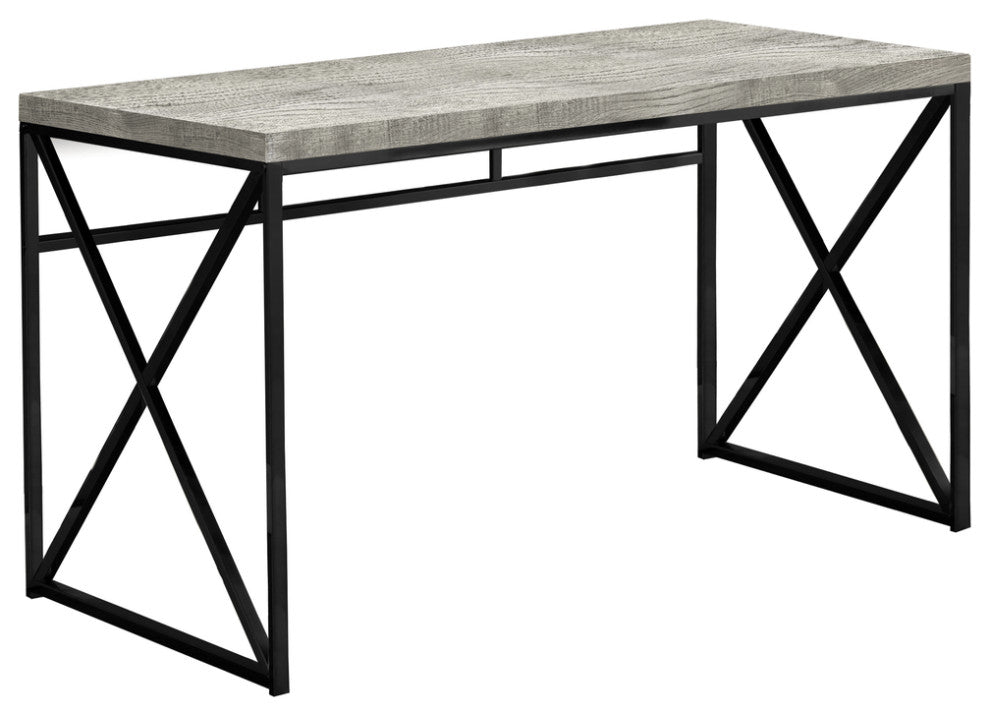 24" Grey Rectangular Computer Desk