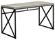 24" Grey Rectangular Computer Desk