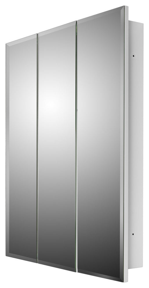 Tri-View Series Medicine Cabinet, 30"x36", Beveled Edge