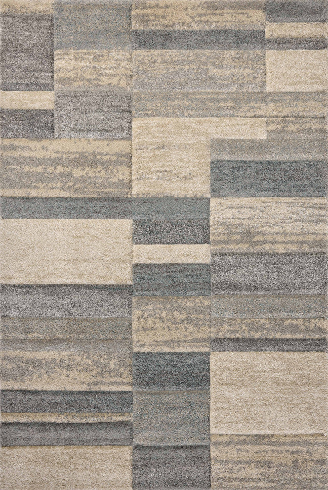 Loloi Silas Slate / Sand 18" x 18" Sample Rug