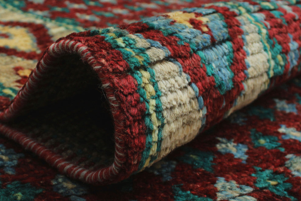Balochi Khabir Red Rug, 6'6x9'9
