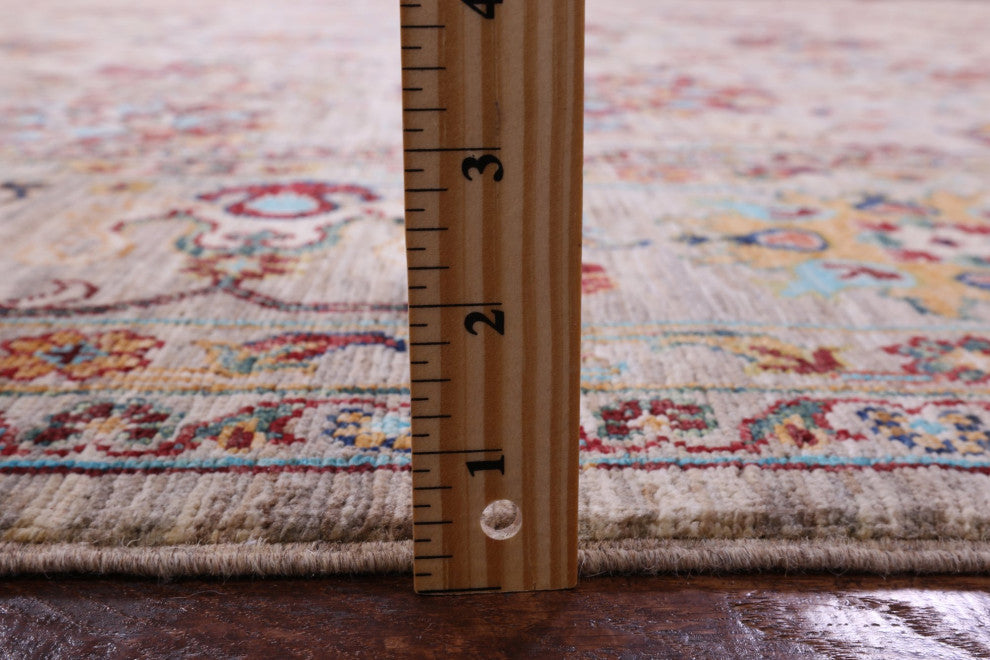9' 1" X 12' 1" Persian Tabriz Hand Knotted Wool Rug Q11310