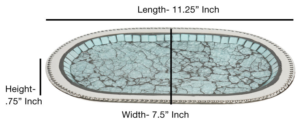 nu steel Iceberg Aqua Amenity Tray