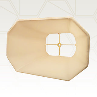 Royal Designs Rectangle Cut Corner Lamp Shade, Eggshell, (7x10)x(12.25x18)x13.25
