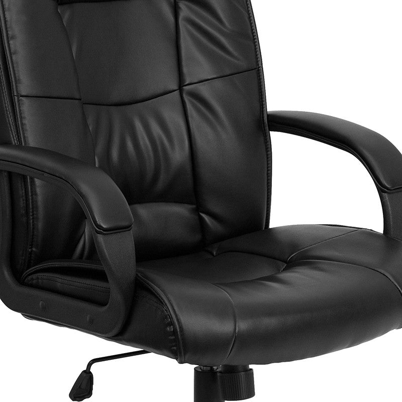 Black High Back Leather Chair