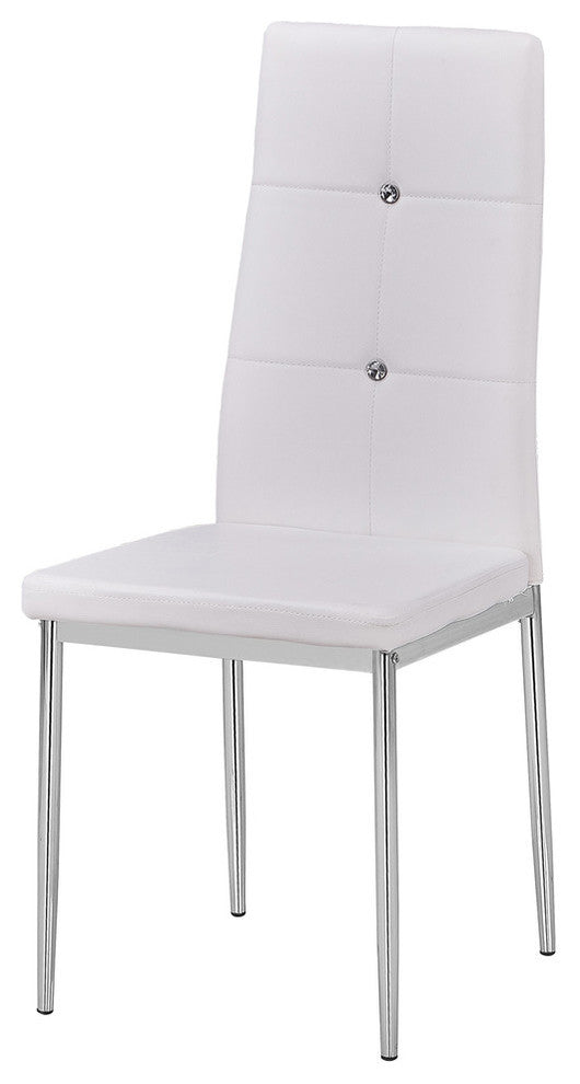 Trina Modern Living Side Chairs, Set of 2, White