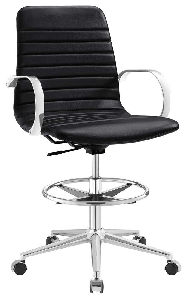 Groove Ribbed Back Drafting Chair