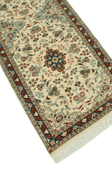 Pak-Persian Qssim Ivory/Navy Runner, 2'6x10'1
