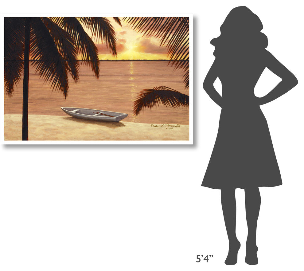 "Amber Palms" Digital Paper Print by Diane Romanello, 50"x34"