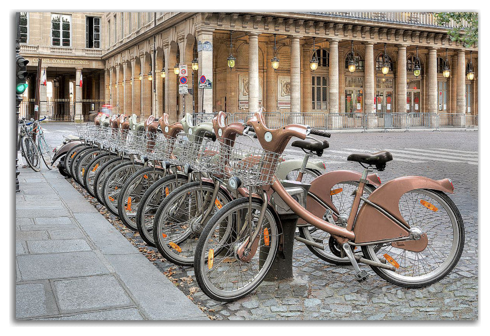 "Paris Cycles 1" by Alan Blaustein, Print on Canvas, 27"x18"