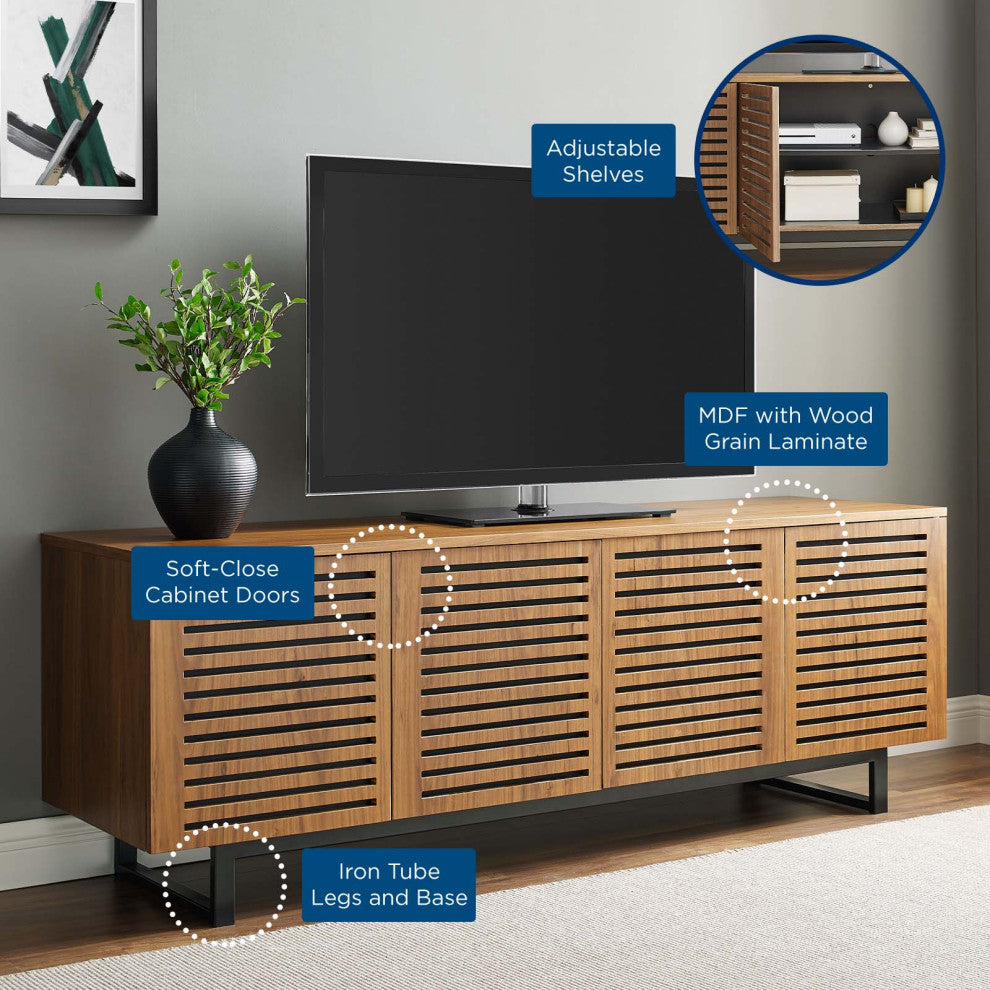 Parker 73" TV Stand Walnut -4763