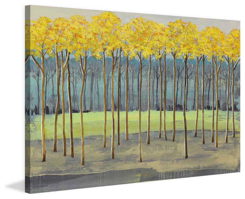 "Fresh Foliage I" Painting Print on Wrapped Canvas