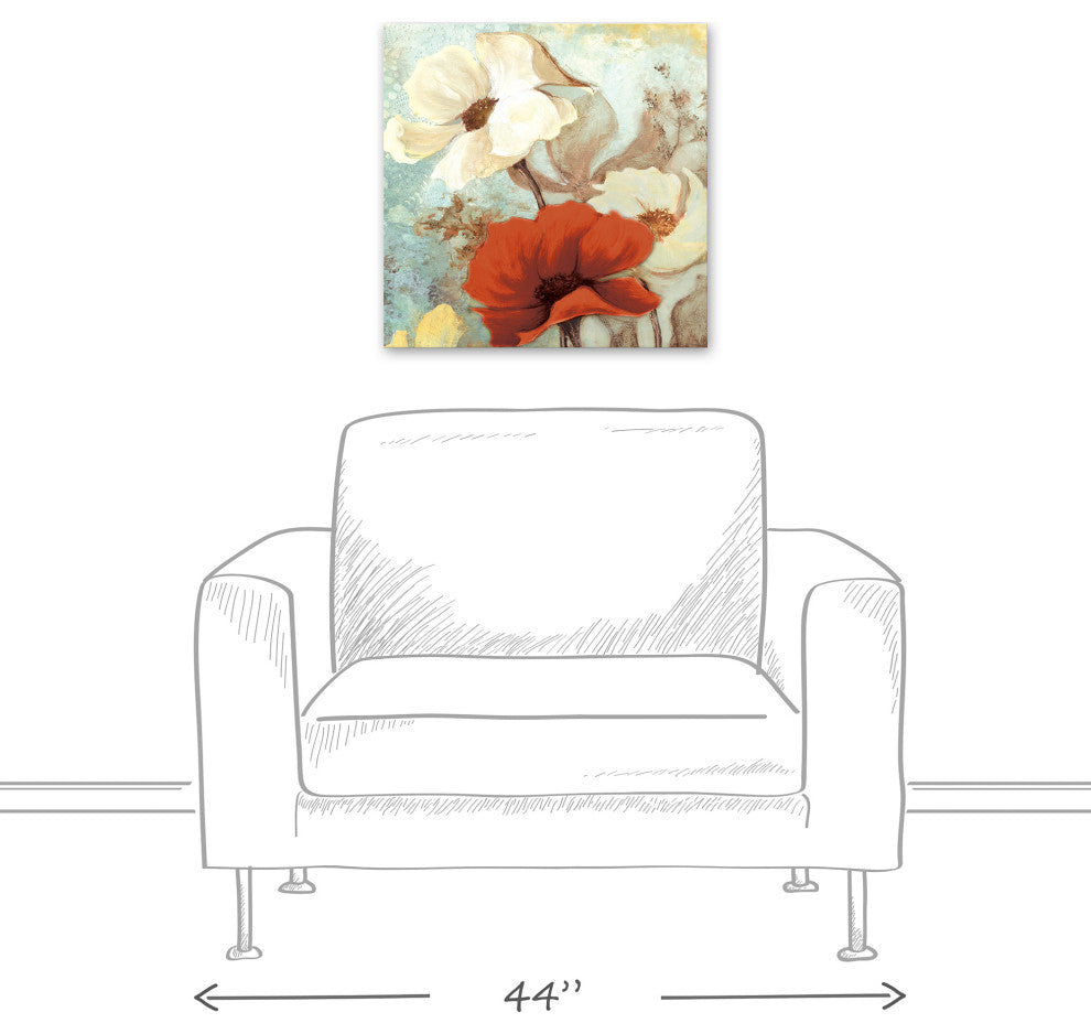 Alluring Flowers 20x20 Canvas Wall Art