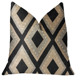 Jager Dotz Blue and Beige Luxury Throw Pillow, 20"x36" King