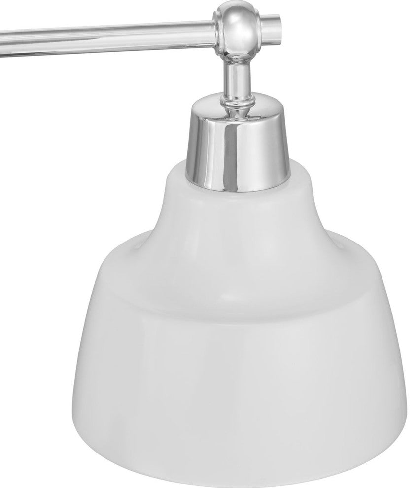 Bramlett Collection 4-Light Polished Chrome Coastal Bath Vanity Light