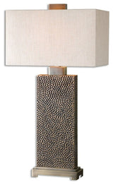 Pitted Espresso Bronze Table Lamp