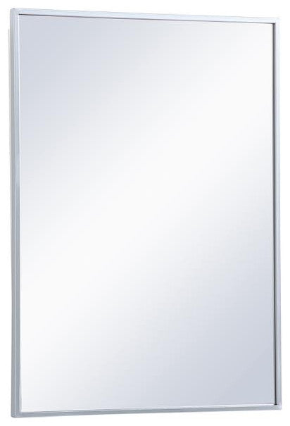 Metal Mirror Medicine Cabinet 20"x28", Silver Finish