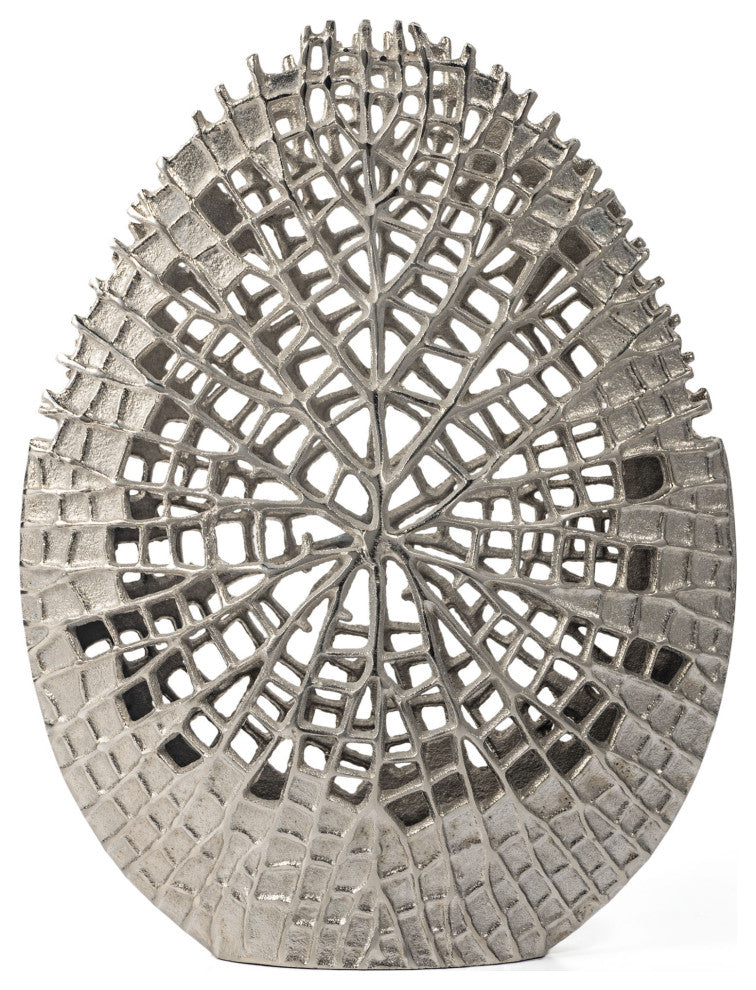 Danica Metal Table Vase, Small Silver