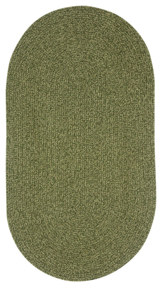 Capel Manteo Deep Green 0050_200 Braided Rugs - 24" X 8' Runner Runner