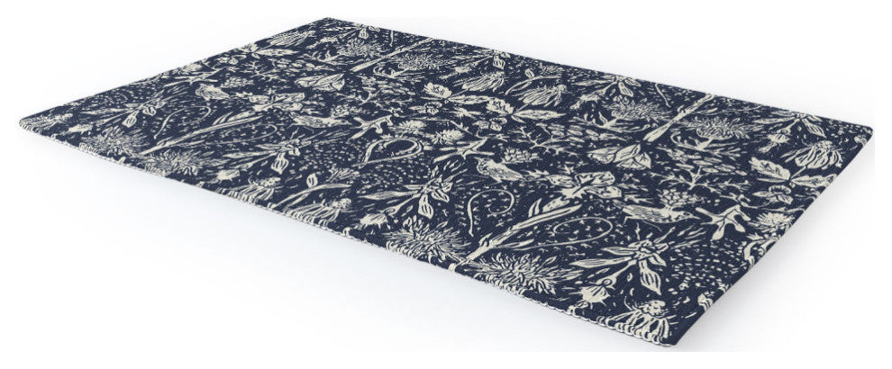 Becky Bailey Flight of Fancy in Dark Blue Area Rug