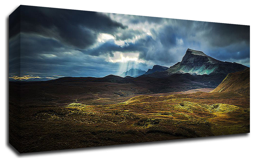 Quiraing Lightpools by Lynne Douglas, Print on Canvas, 48"x16"