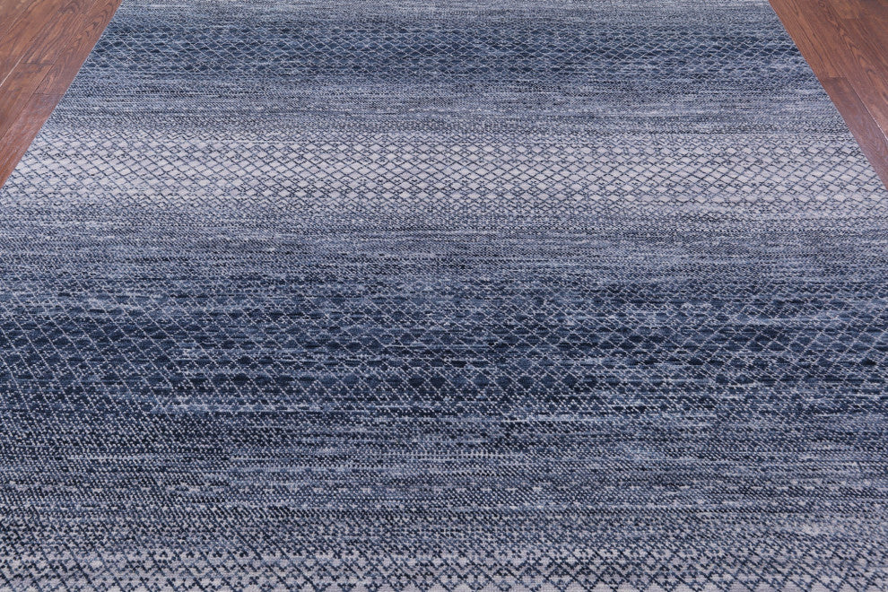 8' 11" X 12' 0" Savannah Grass Handmade Wool Rug - Q13212