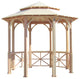 SamsGazebos 10' Octagon English Cottage Garden Gazebo, Two-Tiered Roof