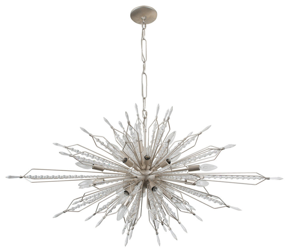 Varaluz 311N20 Orbital 20 Light 48"W Crystal Sputnik Chandelier - Gold Dust