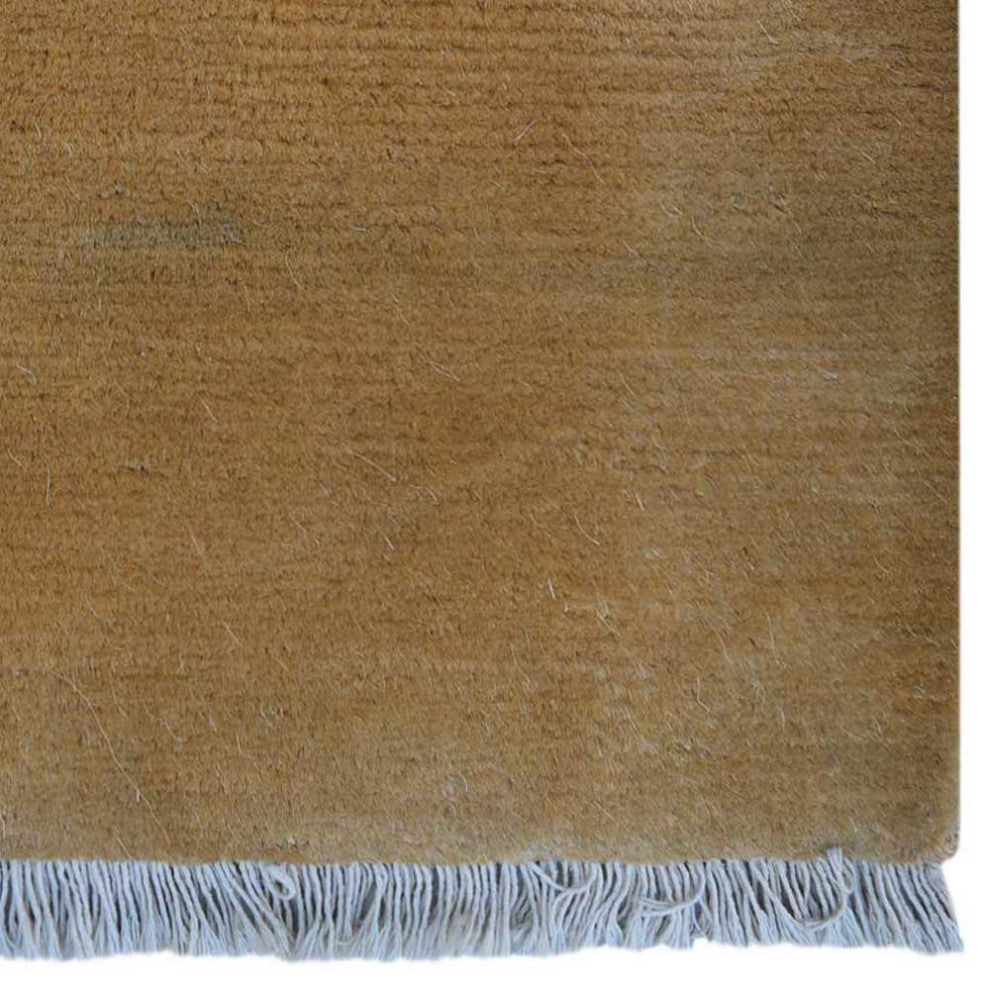 HAND KNOTTED JUTE ECO-FRIENDLY SOLID AREA RUGS, Gold, Solid, Outdoor Indoor, [Rectangle] 6'x9'