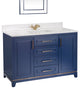 Albia Collection 48" Bathroom Vanity With Sink, Mirror, Countertop, Dark Blue