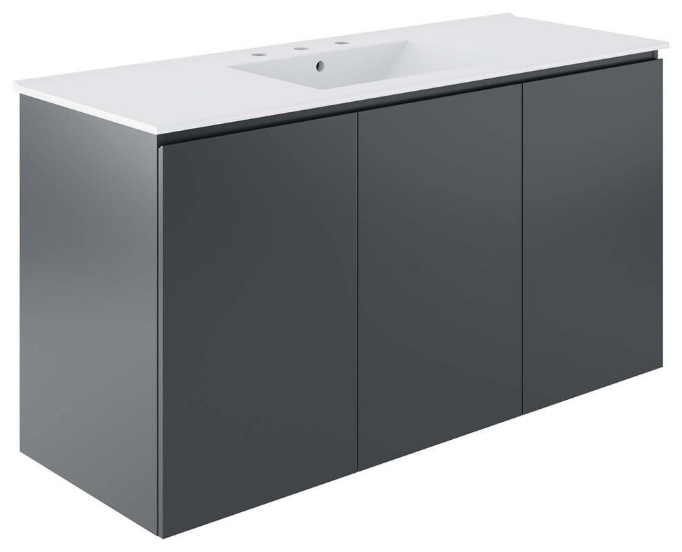 Bryn 48" Wall-Mount Bathroom Vanity