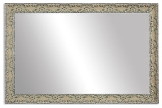 Maricopa Framed Wall Mirror, Ivory, 20"x48"