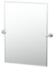 Reveal Frameless Rectangle Mirror, Satin Nickel, 31.5"