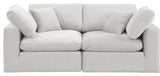 Comfy Upholstered Modular Sofa, Cream, 2-Piece: 2 Corner Chair, Velvet