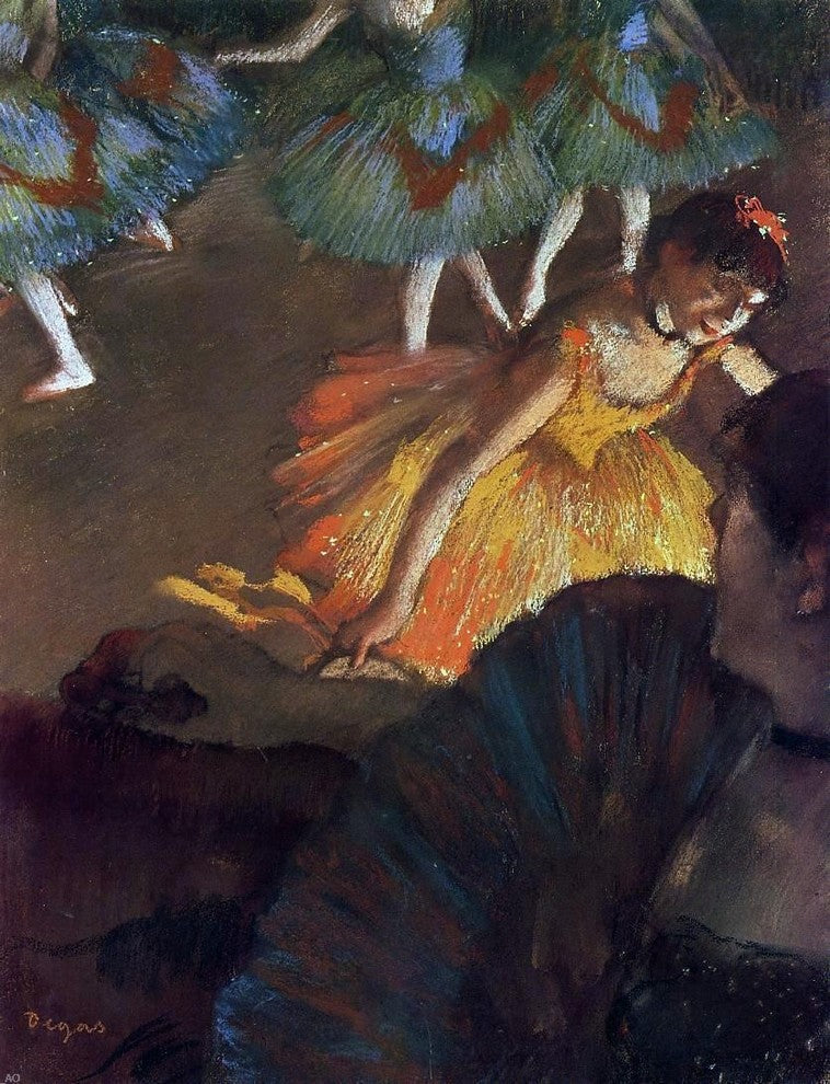 Edgar Degas Ballerina and Lady With a Fan, 21"x28" Wall Decal