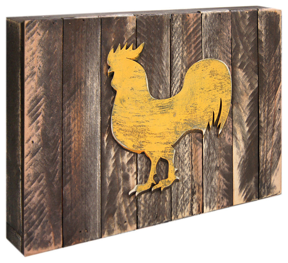 Rooster Farmhouse Block