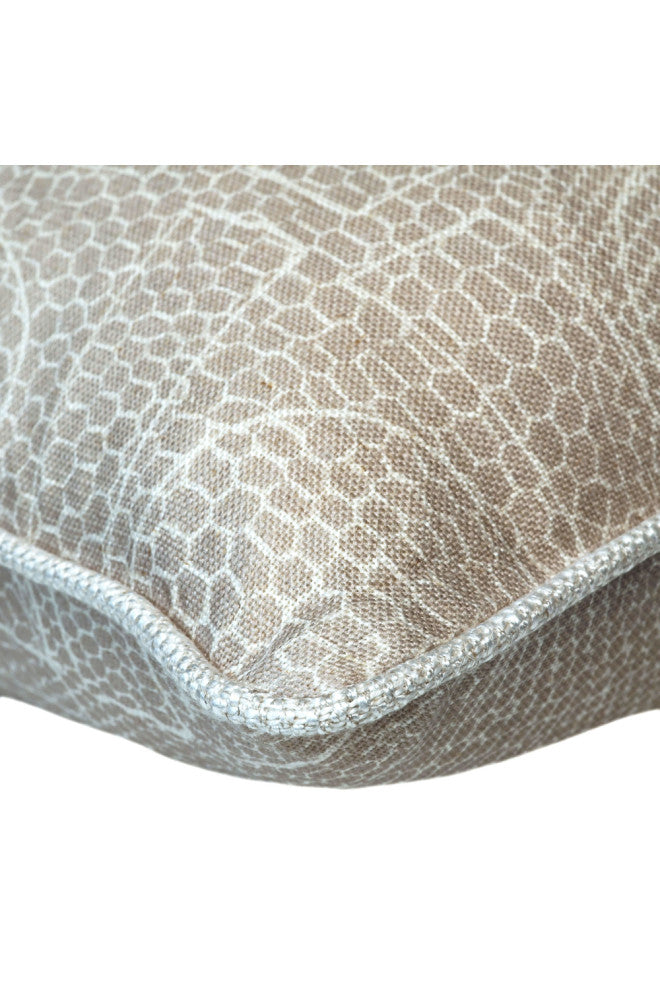 Snakeskin Print Square Cushion | Andrew Martin Curzon, Light Brown